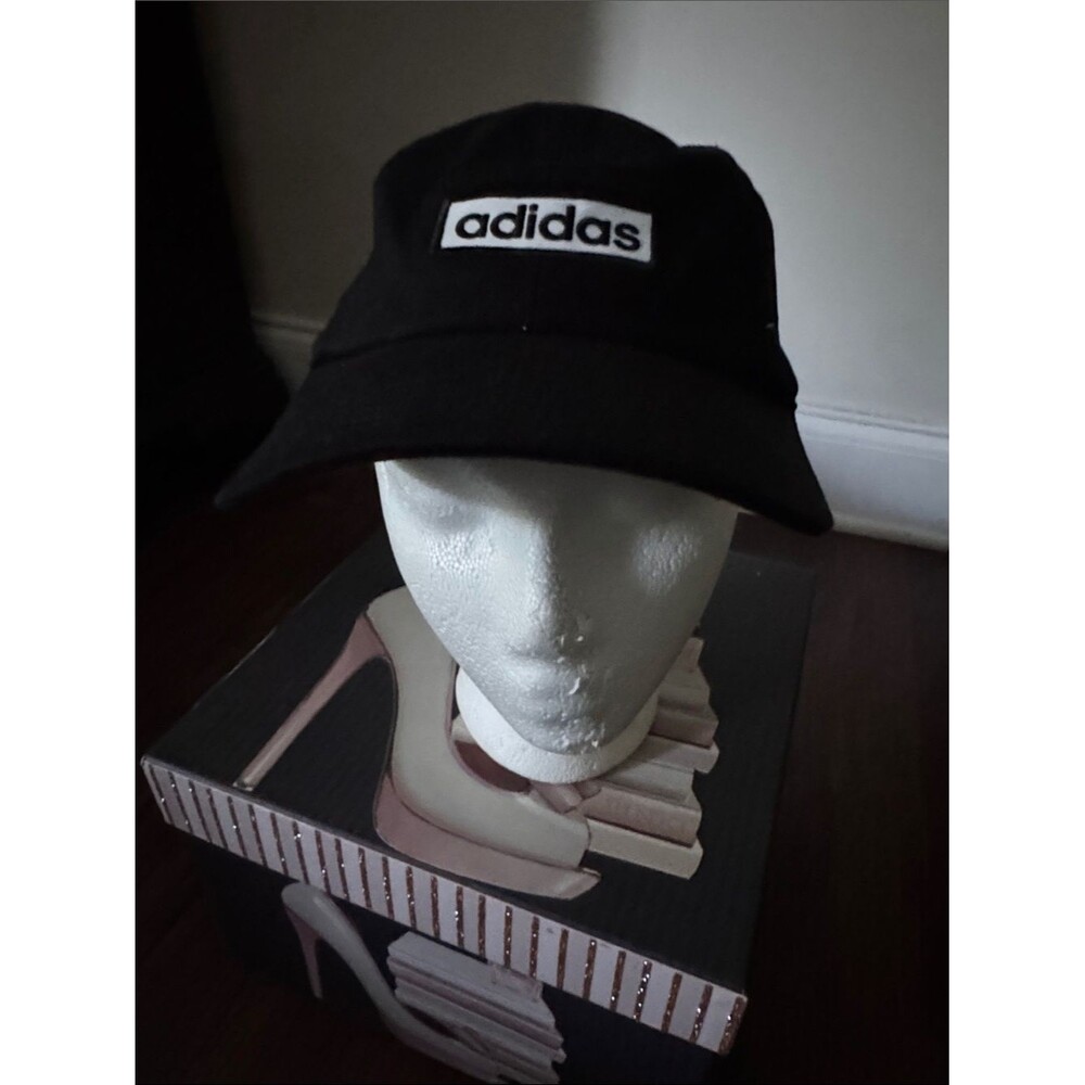 adidas Black Cap with White Logo Patch
